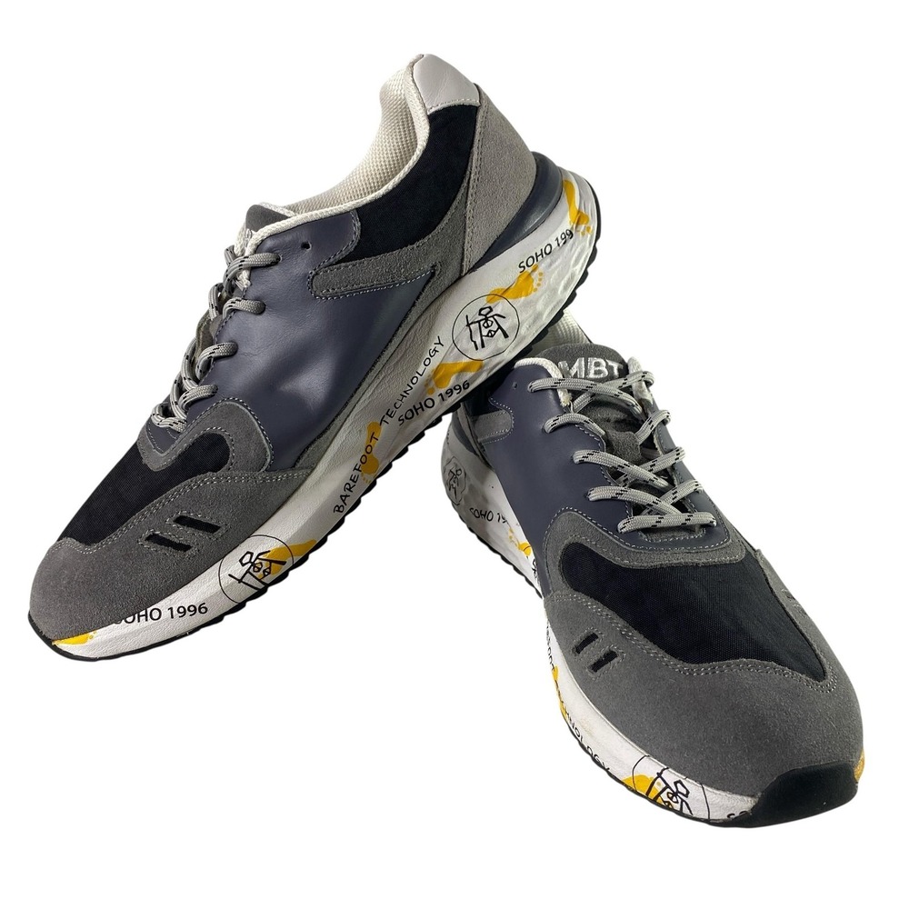 MBT Walking Shoes Mens Size 8.5 EU 42 Black Gray Rocker Sole Barefoot 702884-03N